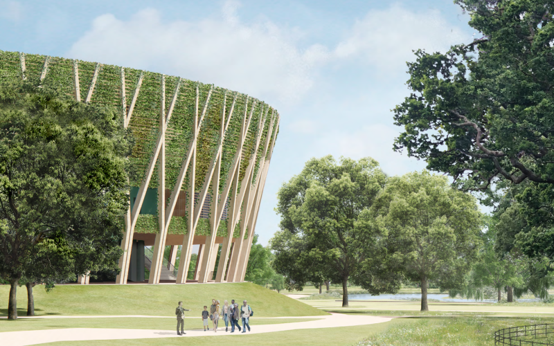 Artist's impression of the new 8,000-seater show court in Wimbledon Park
