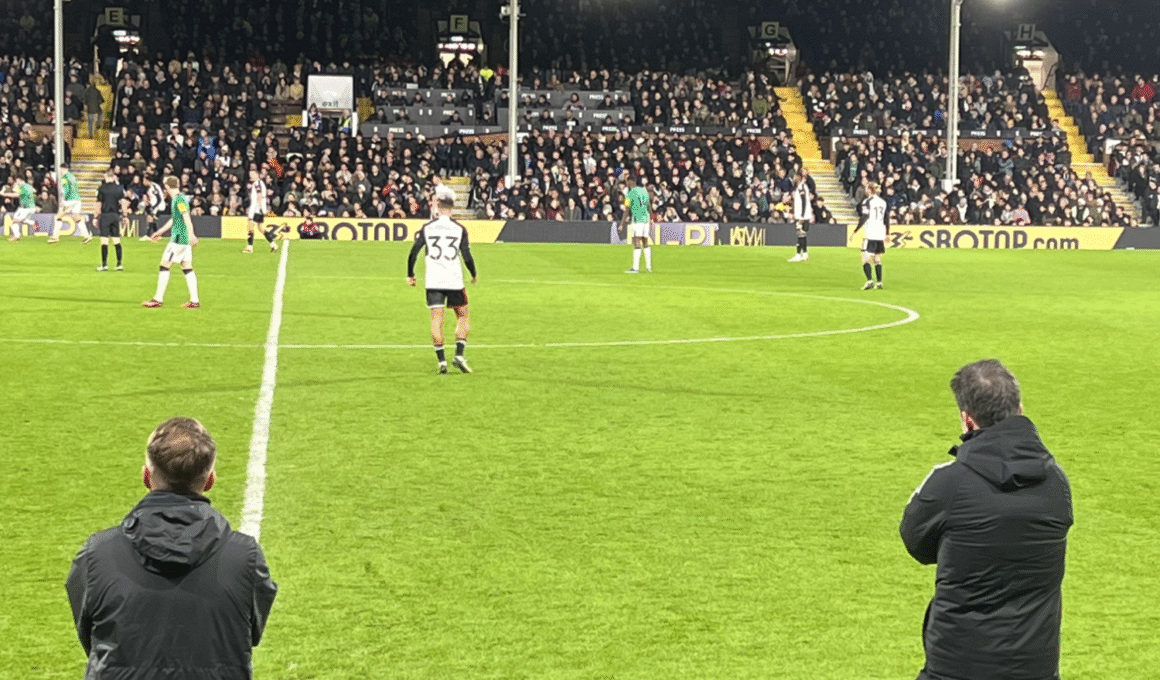 Fulham FC with Marco Silva watching