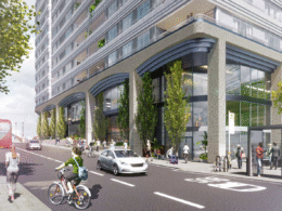 Glassmill Tower impression from street. Pic: Farrell / Rockwell