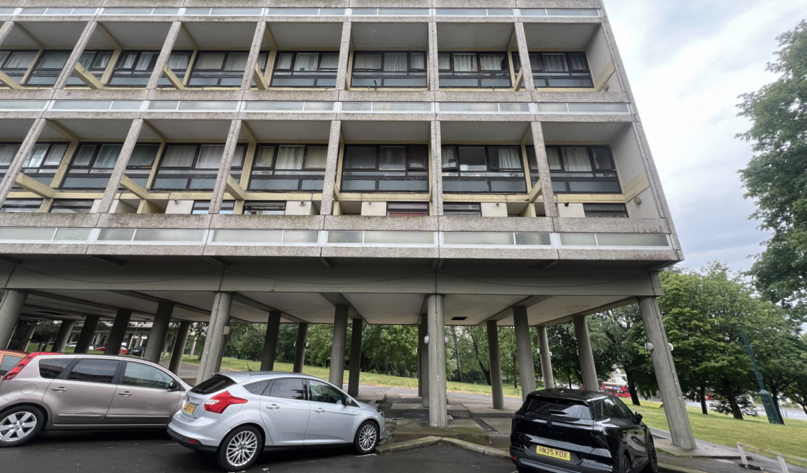 The tower block corner on the Alton Estate where frequent problems have been reported