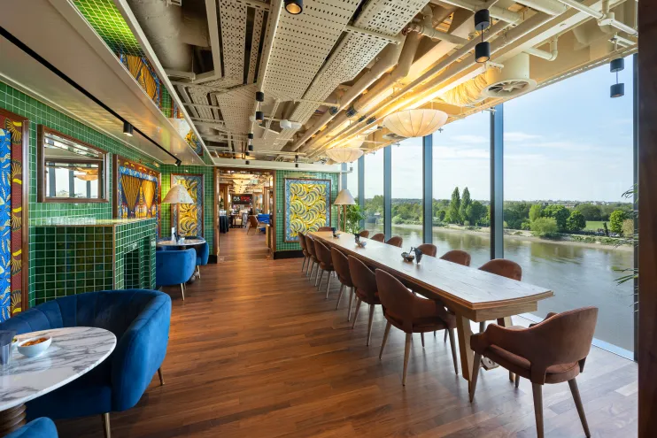 A view within the New Riverside Stand at Fulham FC's Craven Cottage