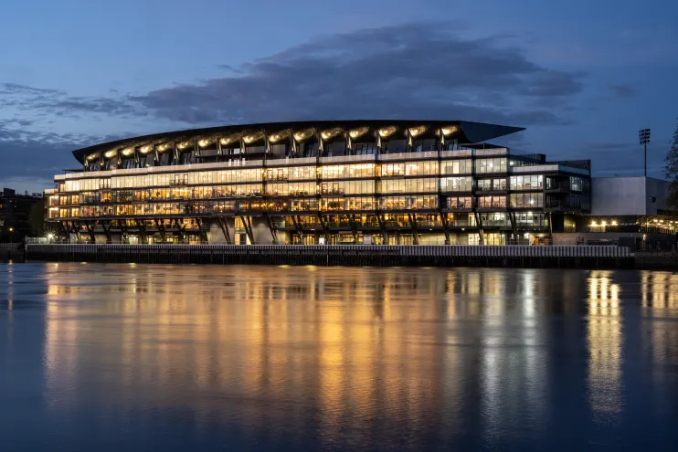 The new Riverside Stand at Fulham FC's Craven Cottage