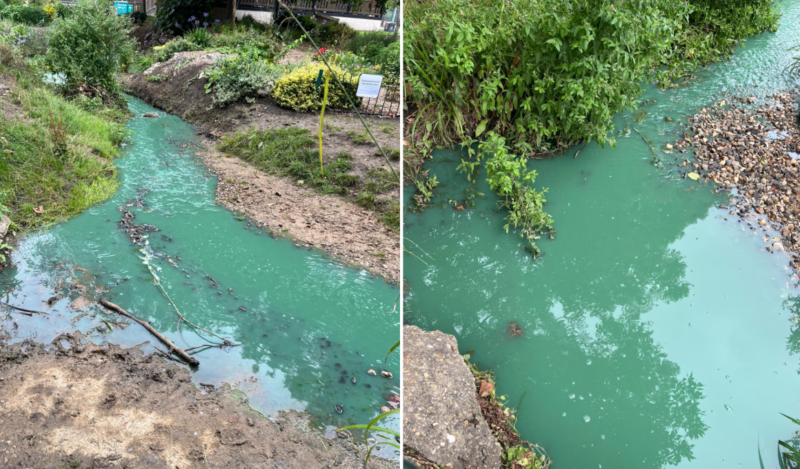 A spill into a brook in Wimbledon has alarmed locals