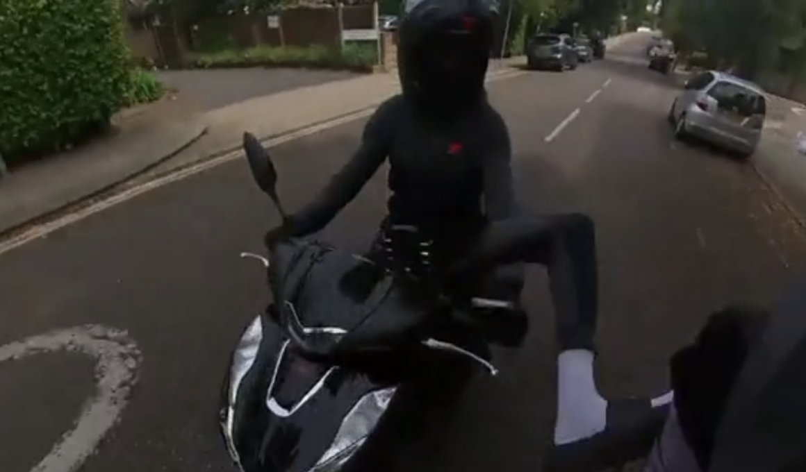 Moped attacker caught on camera