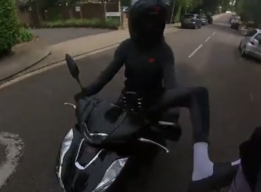 Moped attacker caught on camera