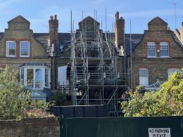 4 Ruvigny Gardens back scaffolding