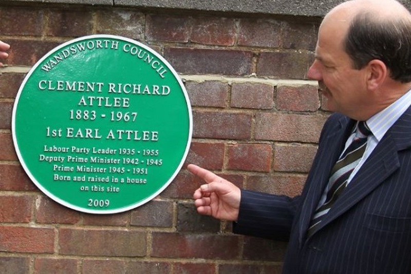 Clement Attlee green plaque unveiling