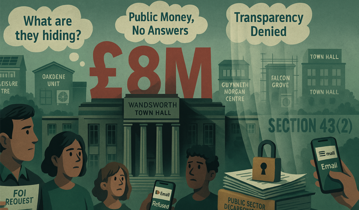 Graphic showing opaque behaviour by Wandsworth Council on green spending