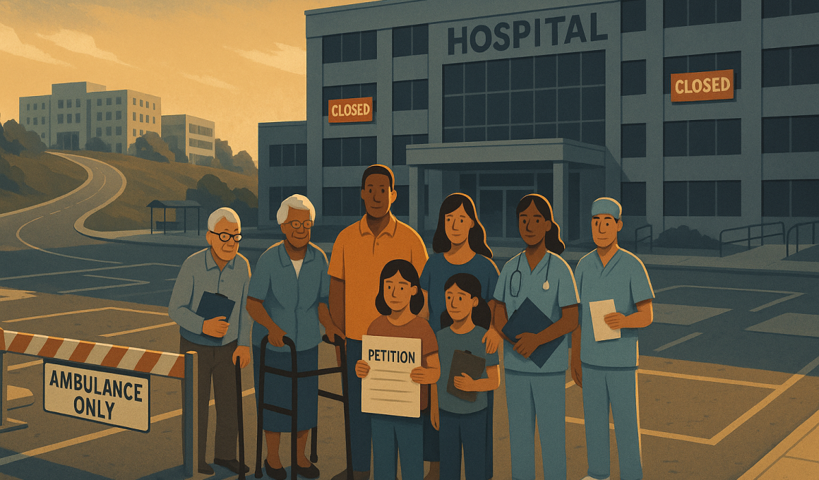 Graphic showing a petition for a hospital