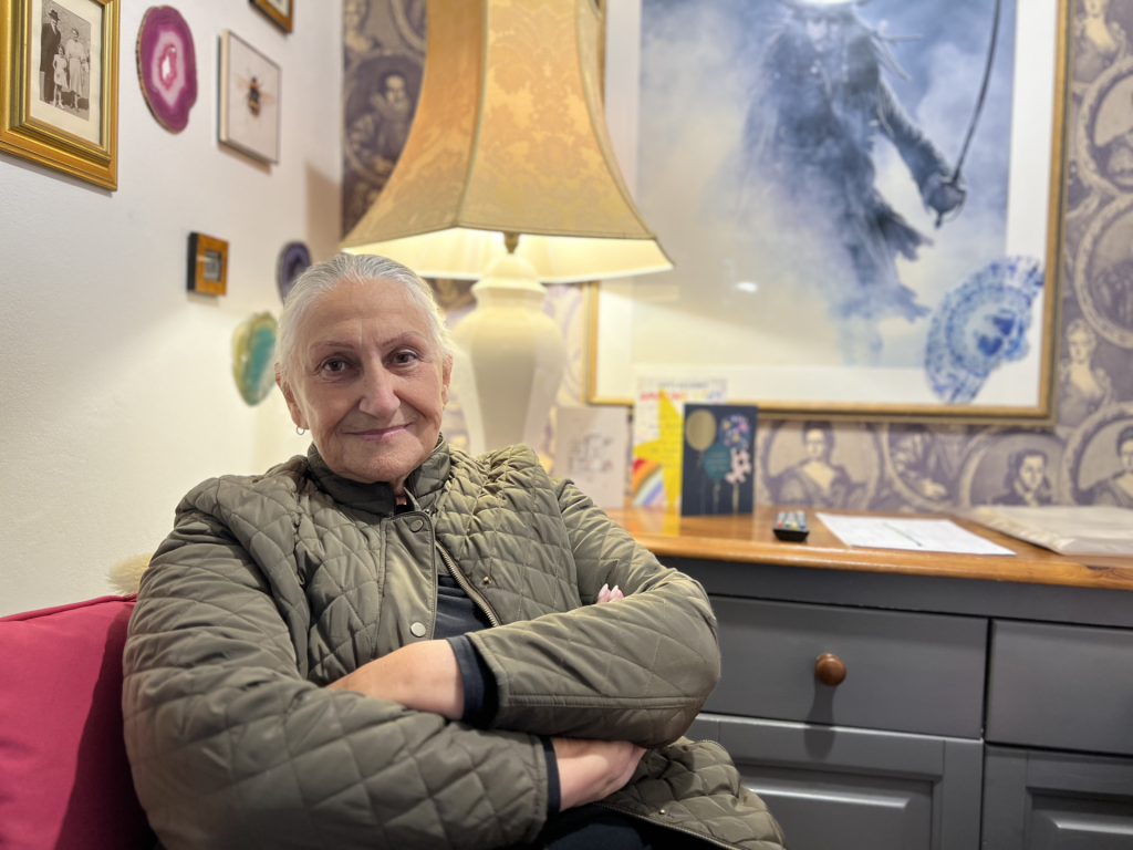 Frances Bird in her home