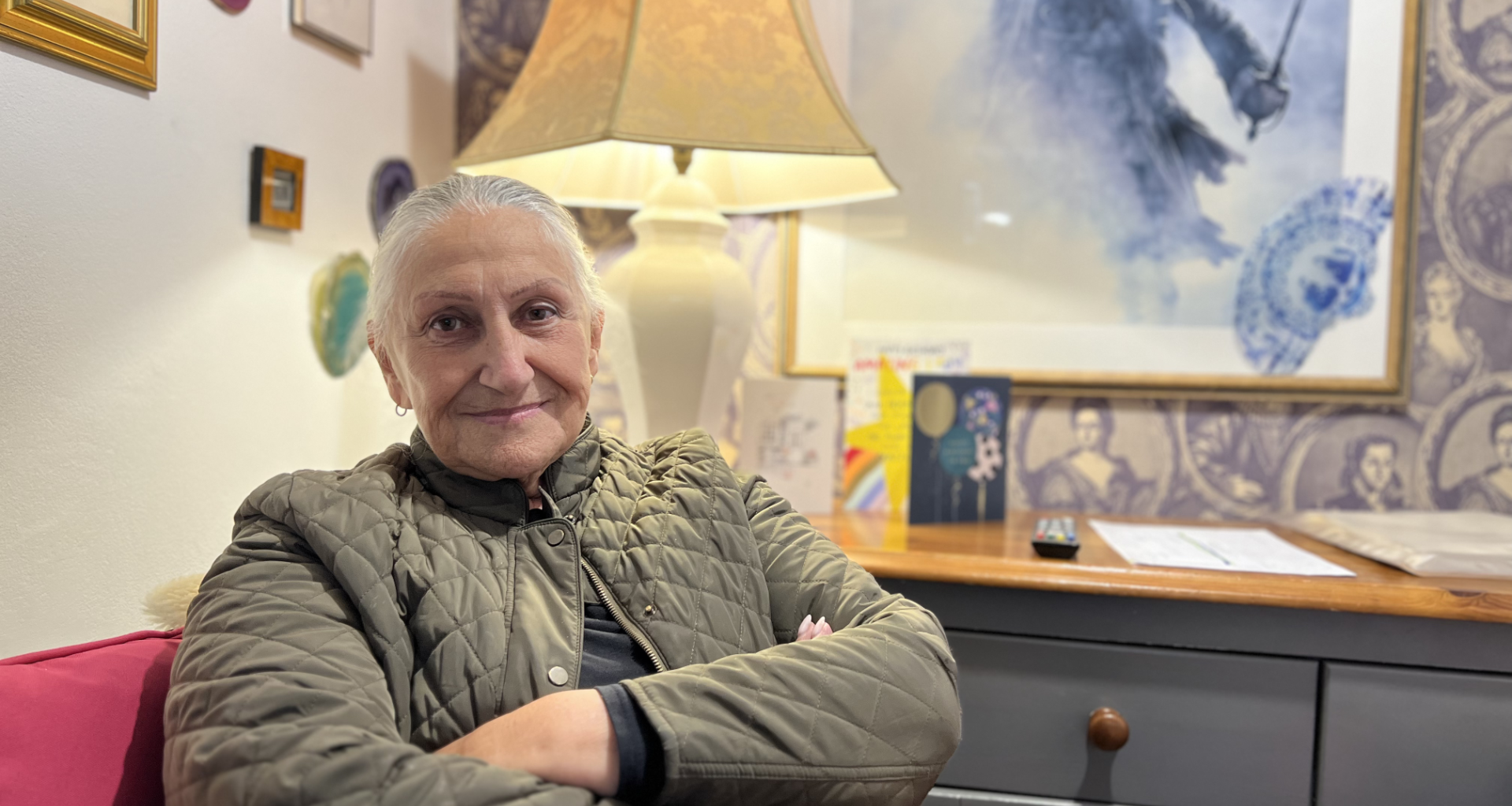 Frances Bird in her home