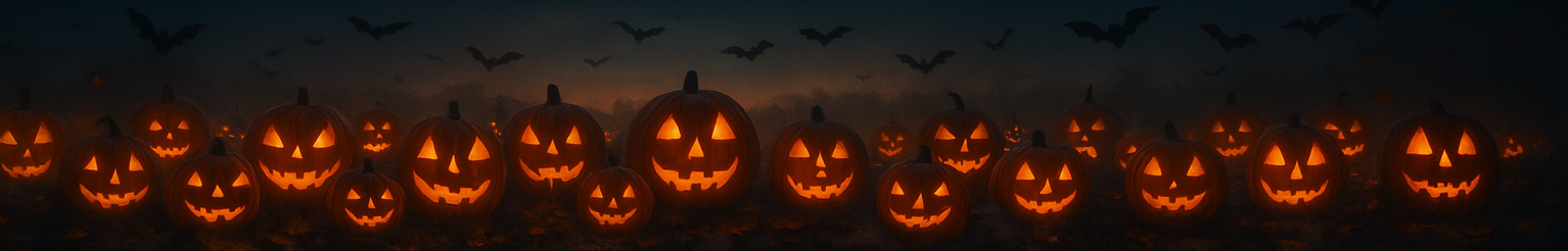 Halloween banner pumpkins