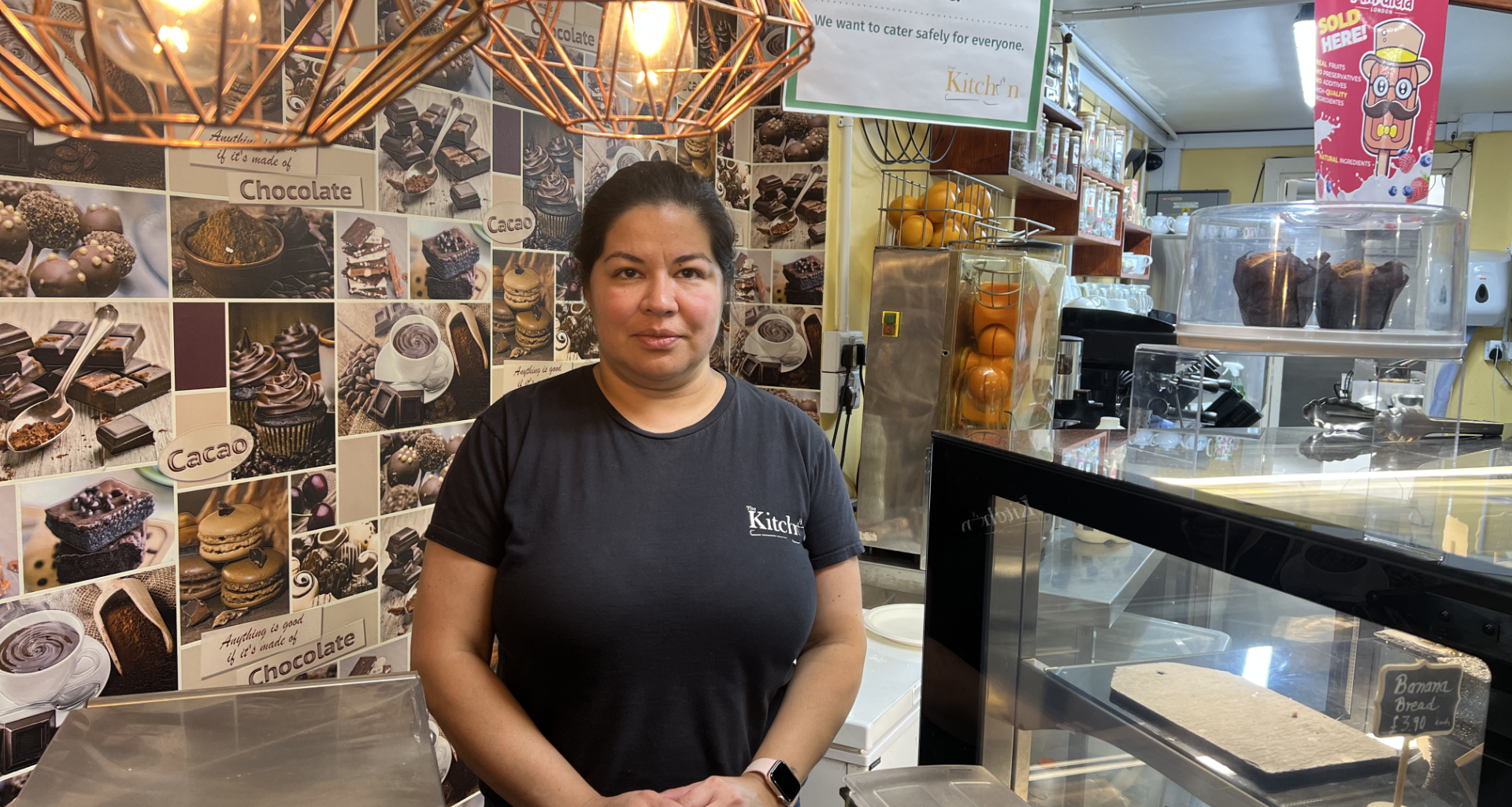 Jannine Angel Rodriguez, owner of The Kitchen cafe at Putney Leisure Centre