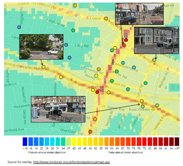 Air pollution map
