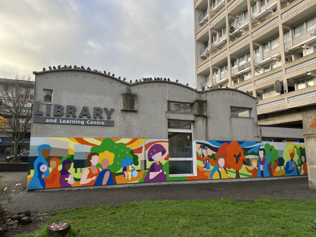 art-pigeons - Putney.news Roehampton Library mural