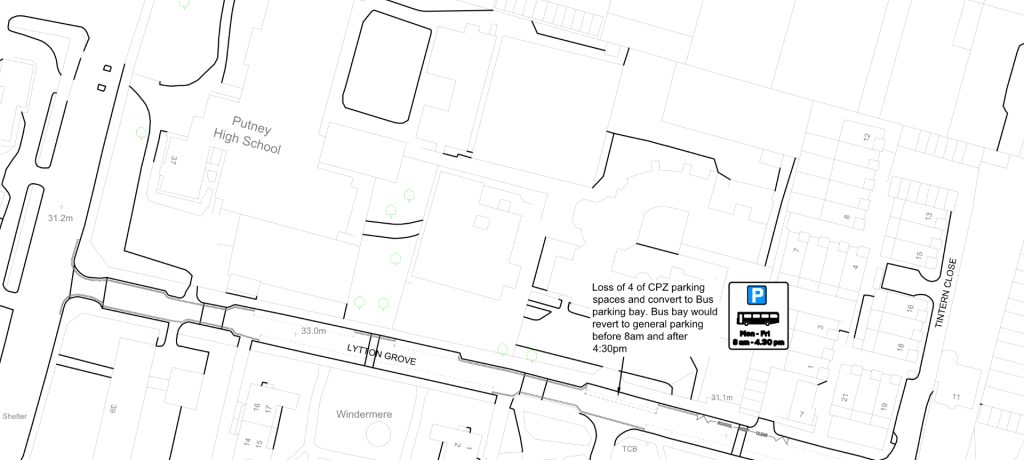 Lytton Grove bus stop plan