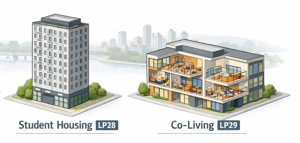 LP 28 and 29: Student housing and co-living