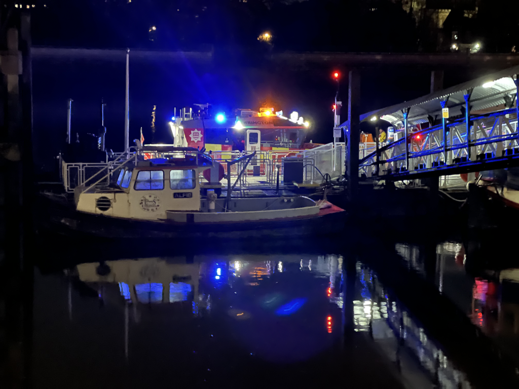 Emergency boat at Putney Pier