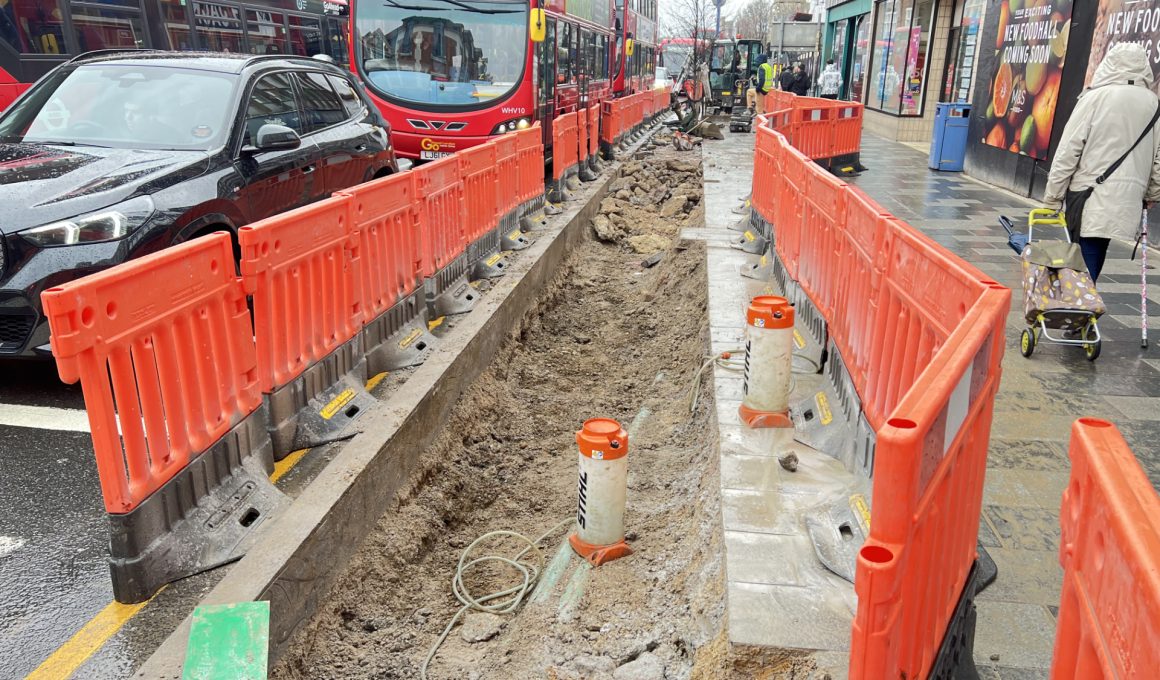 Pavement widening on Putney High Street