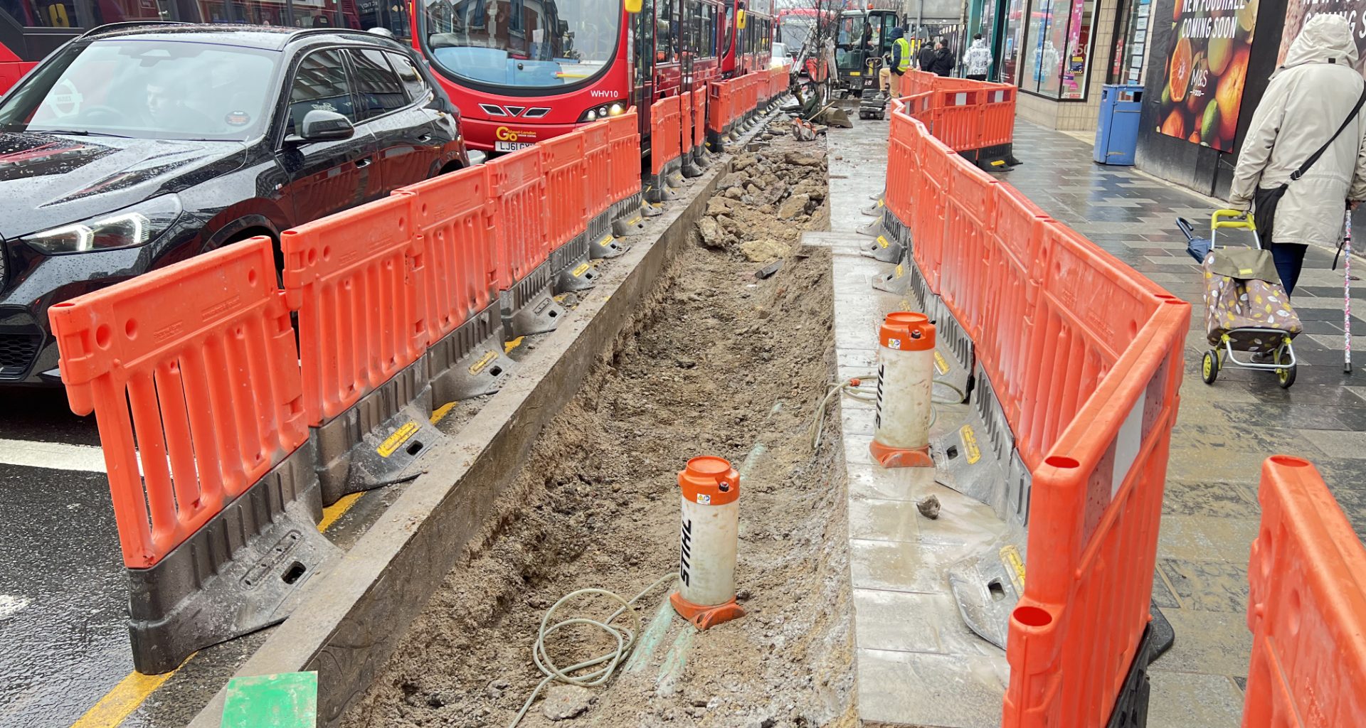 Pavement widening on Putney High Street