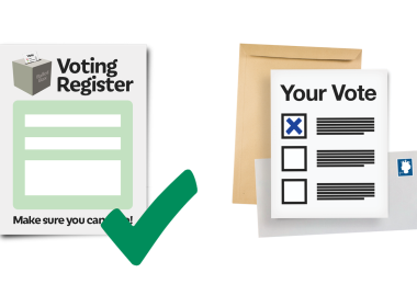 Register to vote graphic