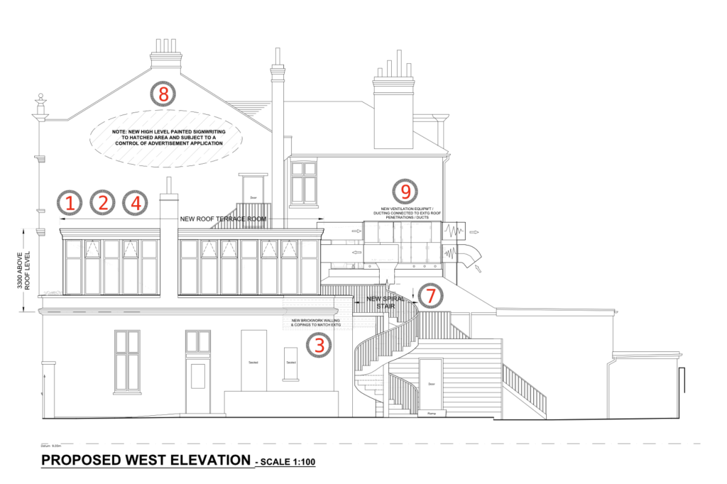 Half Moon renovation from the side