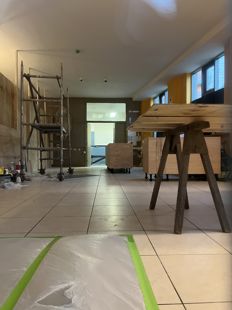 The St Mary's Church coffee shop undergoing a refit