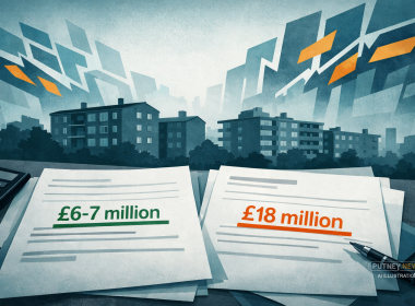 Council housing budget documents showing a gap between projected provision and significantly higher actual arrears, highlighting financial inconsistency
