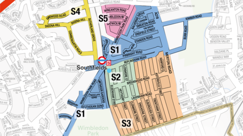 Southfields parking map