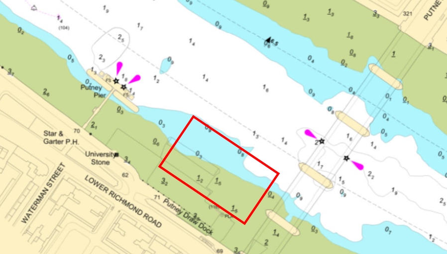 Thames surveying for new Putney Pier
