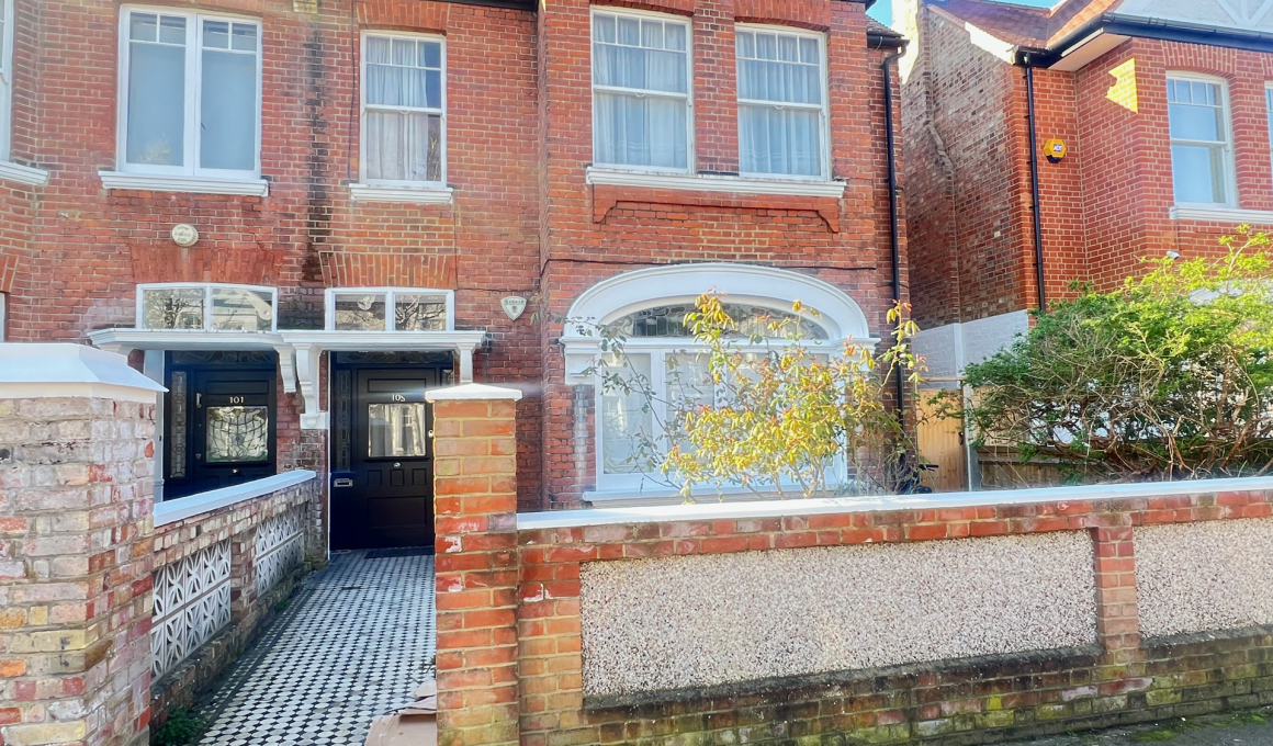 103 Clarendon Drive (right), with its immediate neighbour 101. The council's plan would add a dormer extension to the roof of the first-floor flat — 103B — converting it from two bedrooms to five.