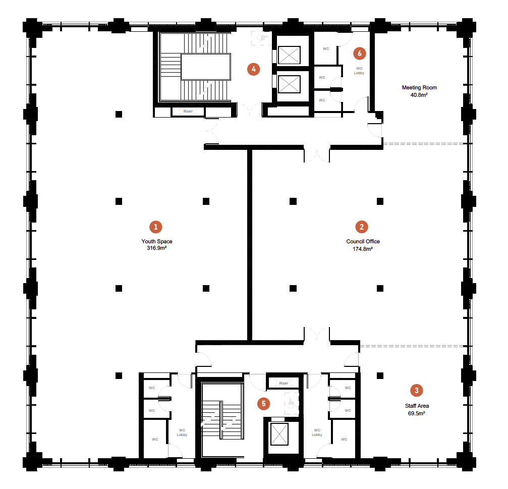 Alton community building flatplan