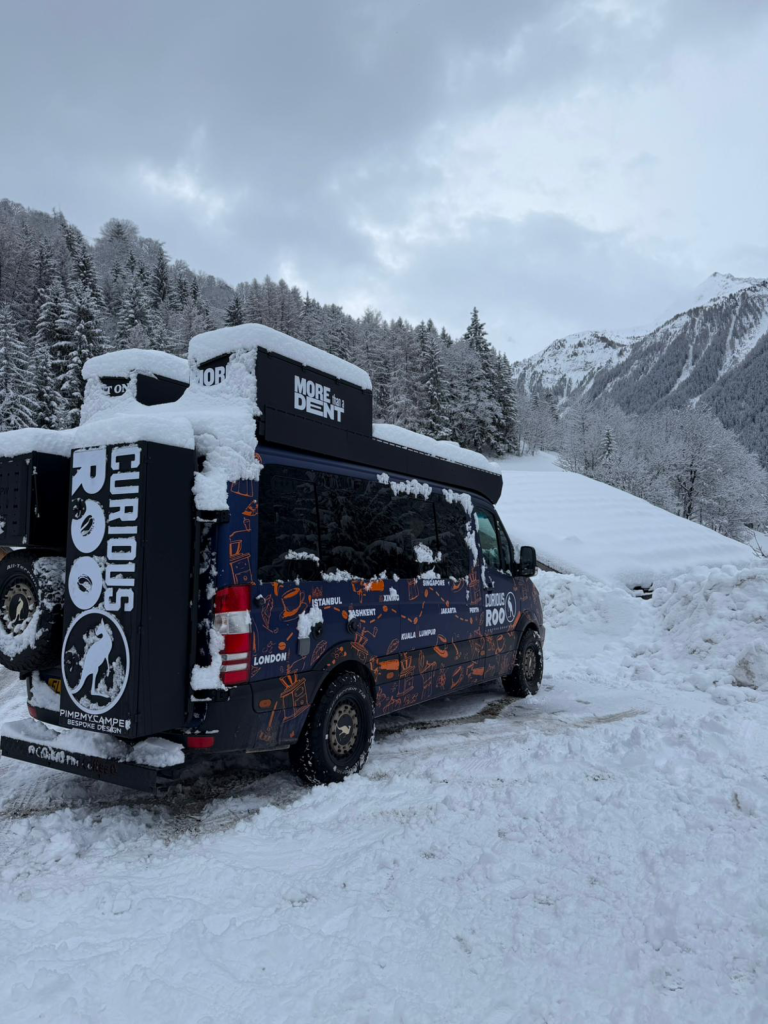 The van in the Alps