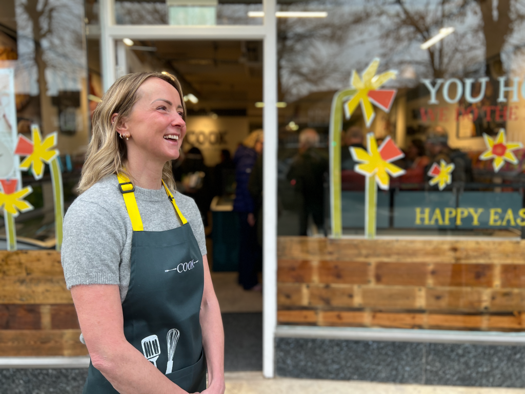 Nicola Howard, area leader at COOK. "Even before the freezers arrived, people were tapping on the door wanting to grab a basket." 
