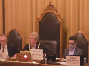 Wandsworth mayor shutting down council meeting against protests