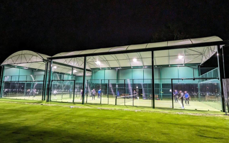 An example of the type of padel courts that Ibstock Place School has proposed