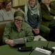 A Union rep makes a speech at the Joint Pensions Committee