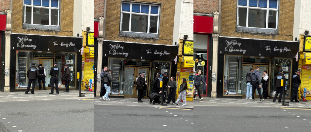 Police in attendance at squatter break-in on Putney High Street
