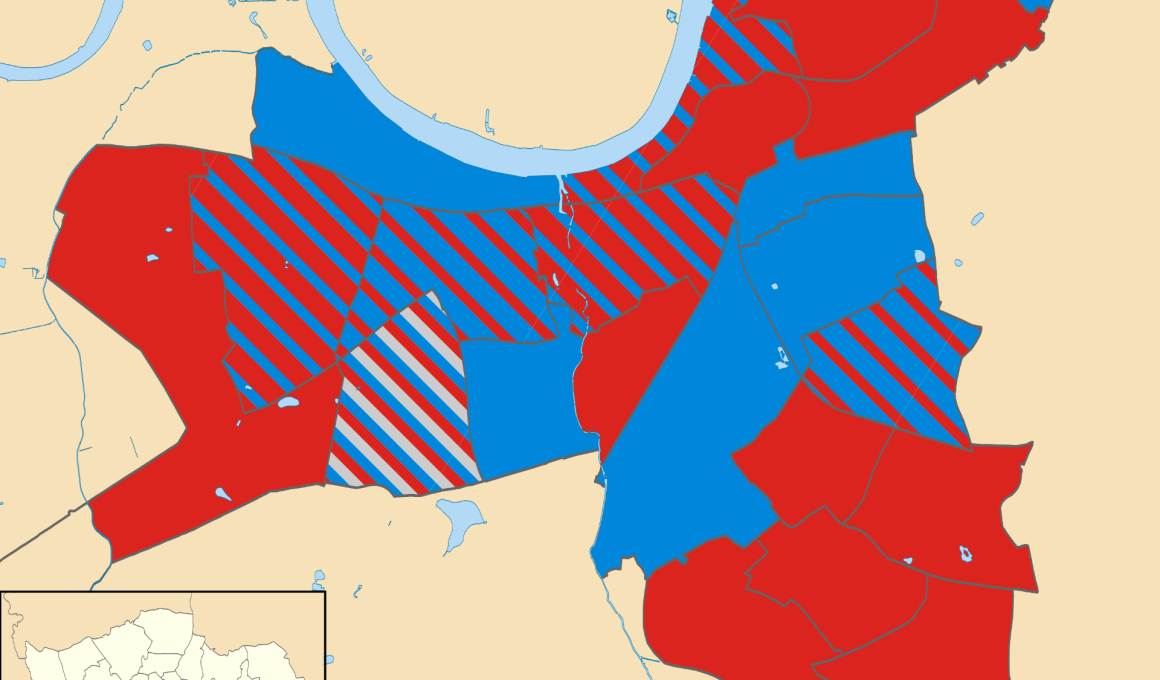 The 2022 election map of Wandsworth
