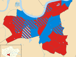 The 2022 election map of Wandsworth