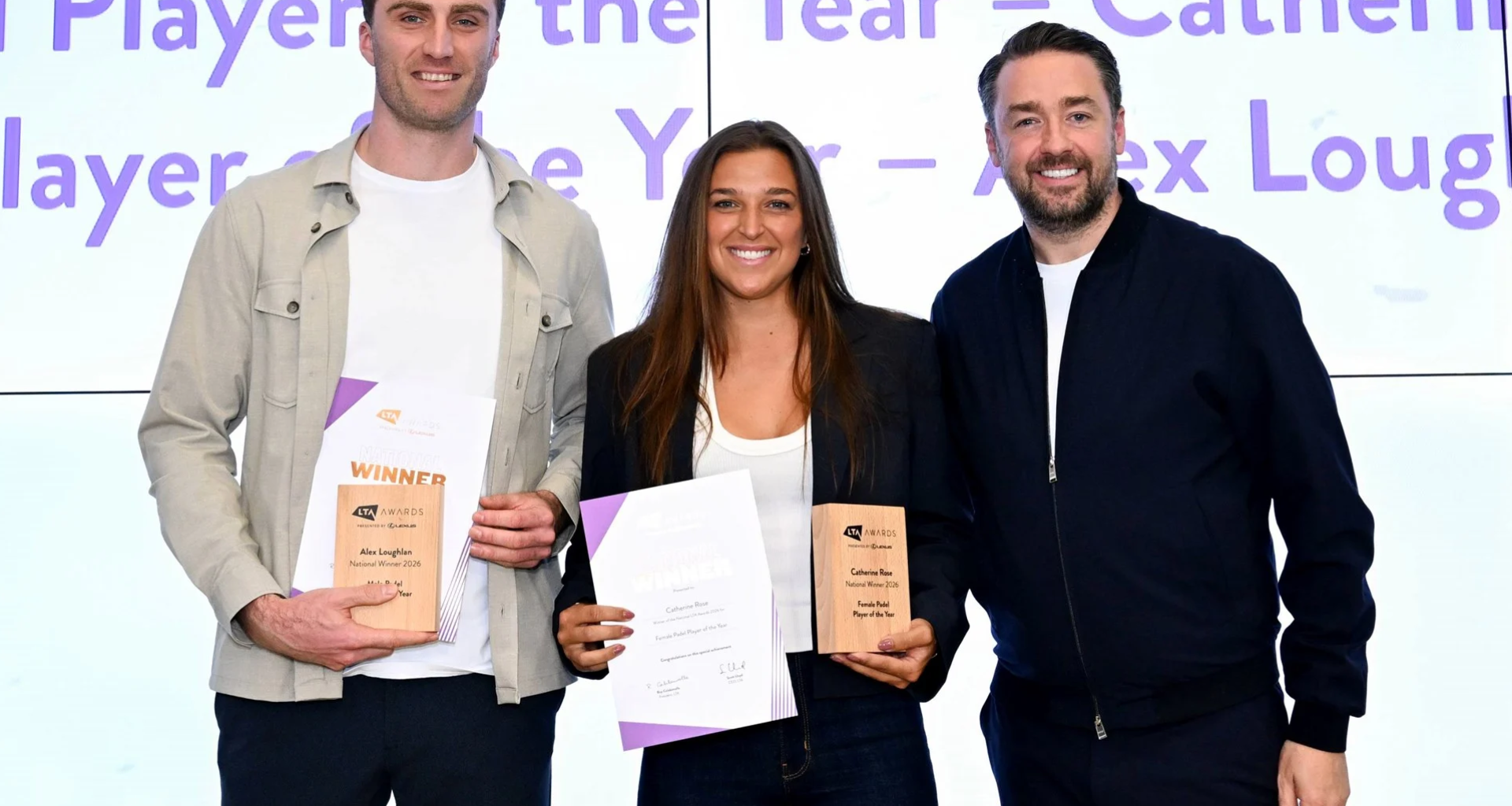 Catherine Rose, winner at the LTA Awards