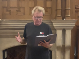 Sean Byrne, poet, at the Putney Library
