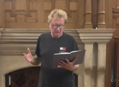 Sean Byrne, poet, at the Putney Library