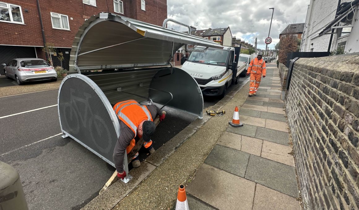 Unwanted bikehanger on Pentlow Street. Pic: Simon Scott-Taylor