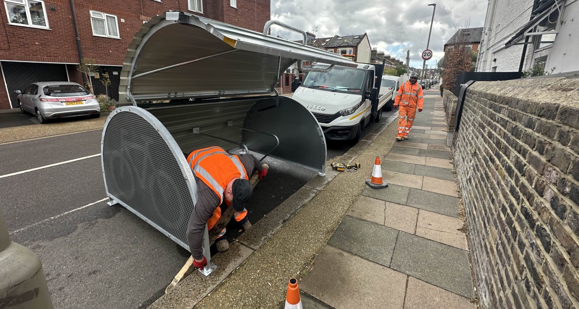 Unwanted bikehanger on Pentlow Street. Pic: Simon Scott-Taylor