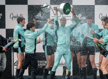 The winning Cambridge men's team. Pic: The Boat Race
