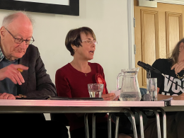 Cllr Jenny Yates at hustings — choose from uploaded photos. Caption: Cllr Jenny Yates at the Putney Society hustings, 13 April 2026. Credit: Putney.news