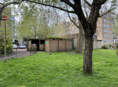 The green at Innes Gardens — the site of the 9 April arrest, six weeks after the West Putney Safer Neighbourhood Team told residents that rivals would likely move in.