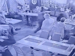 CCTV of the raid footage a The Angel pub in Roehampton