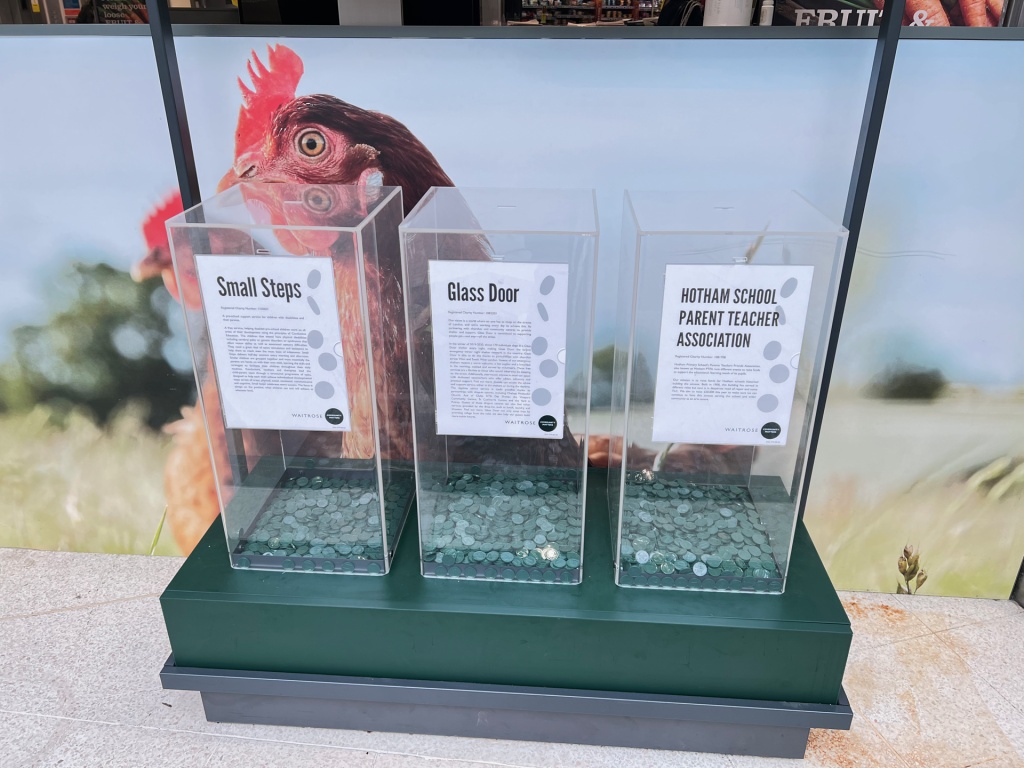 Waitrose green token charities - April 2026